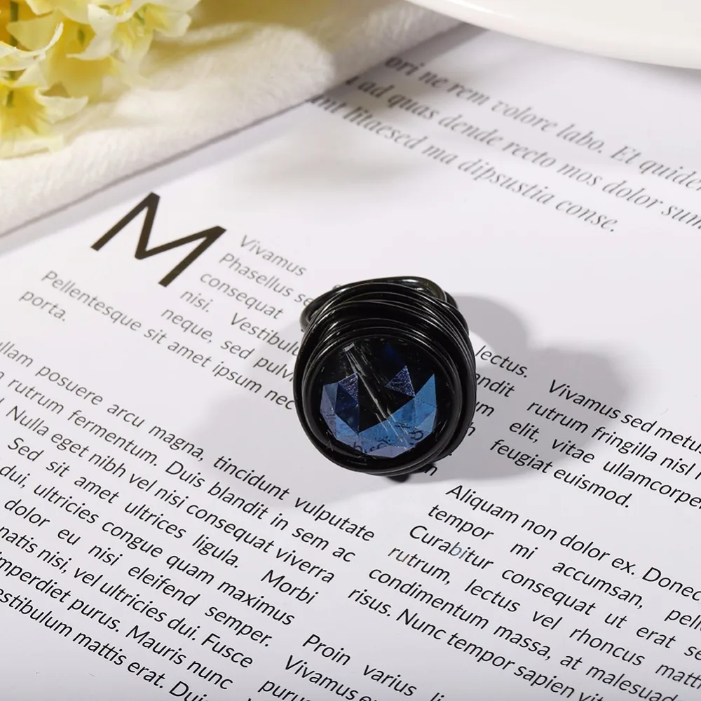Dvacaman Love Wedding Rings Blue Crystal Finger Rings Couple 2019 Boho Handmade Jewelry Ethnic Party Accessories Women Gifts A87
