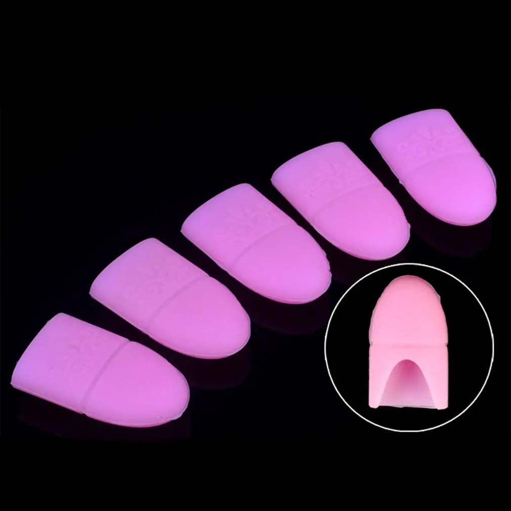 

UV Gel Soak Off Polish Remover Rubber Clip Cap Reusable Nail Gel Remover Keeper Soakers Nail Art Resurrection Tool