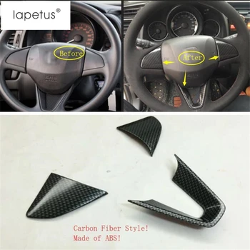 

Lapetus Accessories Fit For Honda FIT Jazz 2014 - 2018 Carbon Fiber Style Car Steering Wheel Frame Molding Cover Kit Trim / ABS
