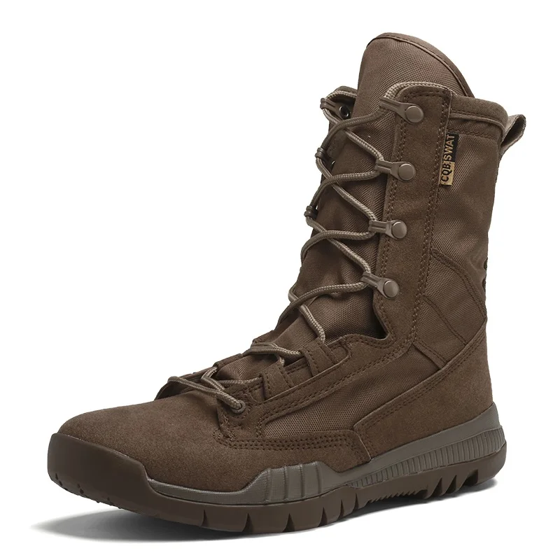 

Spring/Autumn Men Military Boot Black Breathable Canvas Ultra Light Desert Shoes Mens Combat Ankle Tactical Army Boots XX-290