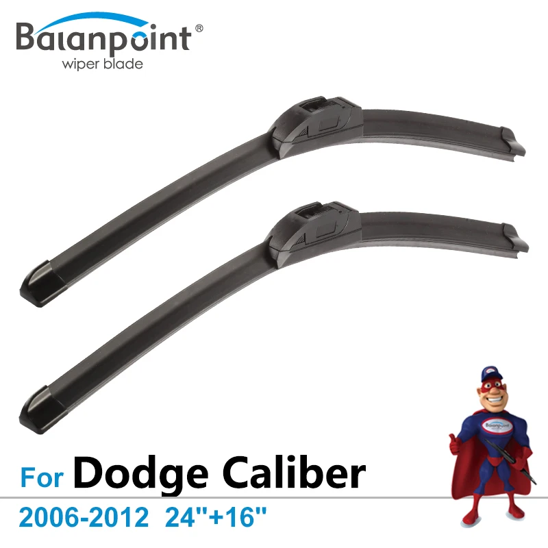 Wiper Blades for Dodge Caliber 2006 2012 24"+16", Set of 2, Wipers for