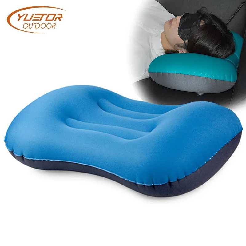 

YUETOR OUTDOOR Camping Pillow Ultralight Fast Inflatable Pillows Travel Airplane Air Pillow Square/U-shaped Sleeping Gear