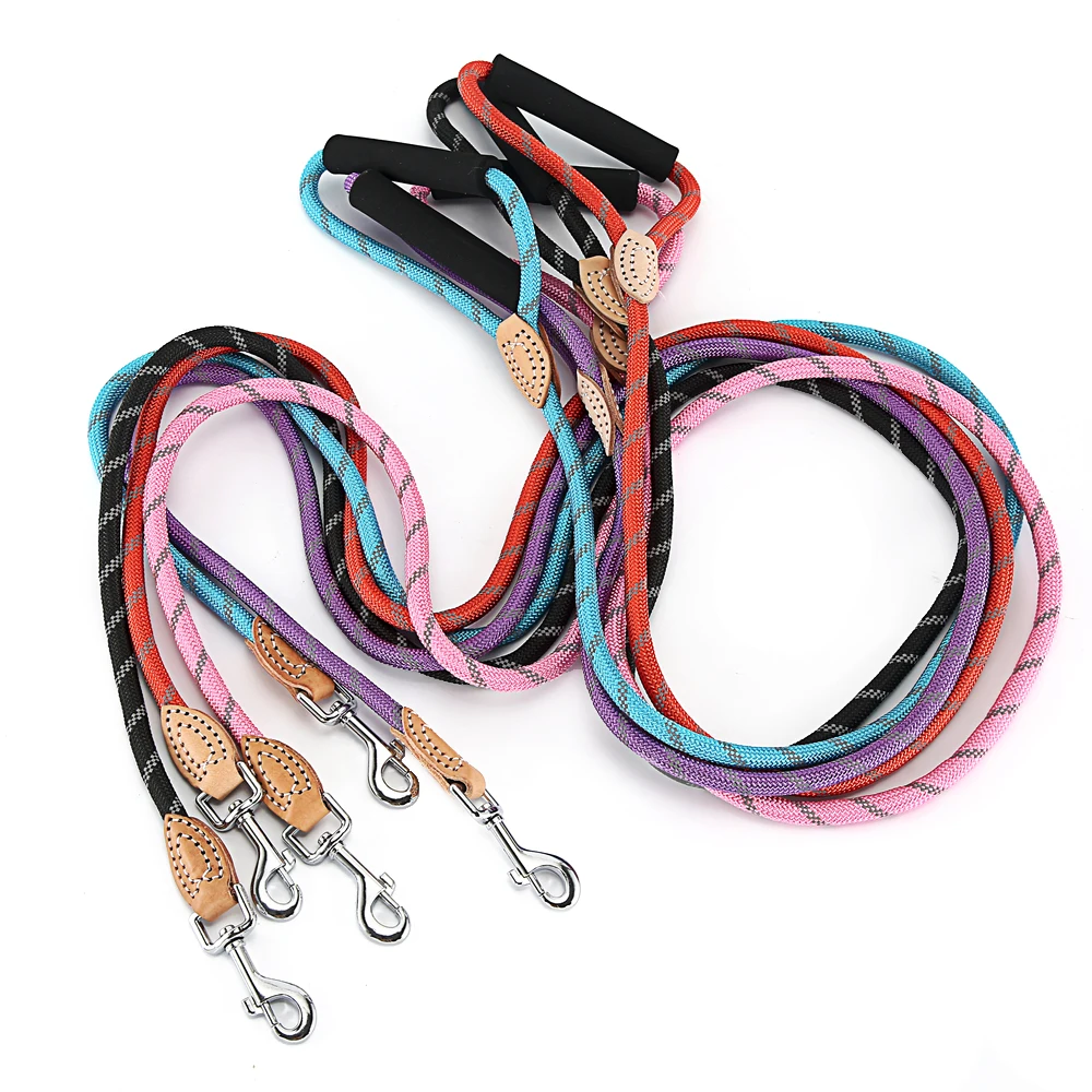 Dog Leash Rope For Medium Large Dogs Reflective Pet Lead Leash Dog-Collar Durable Dog Ropes Leashes Pet Training Walking YS0072 (5)