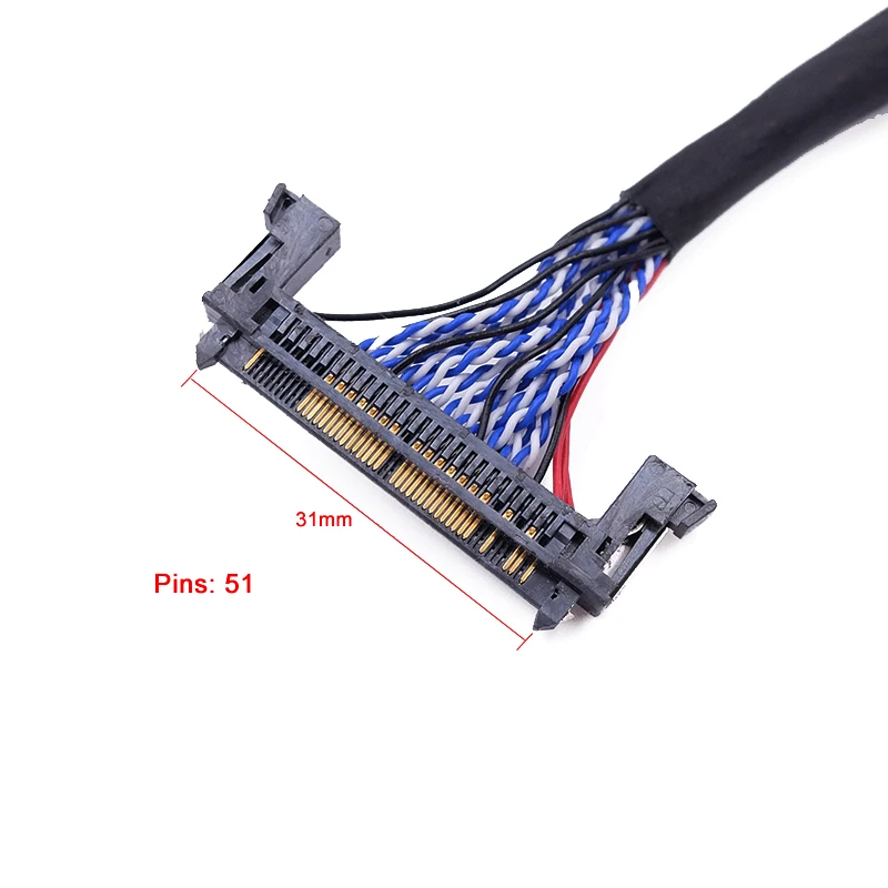 FI-RE51S-HF LVDS кабель с крюком 51Pin двойной 2 канала двойной 10 бит 10-бит 55 см для LG большой размер ЖК-телевизор монитор панель