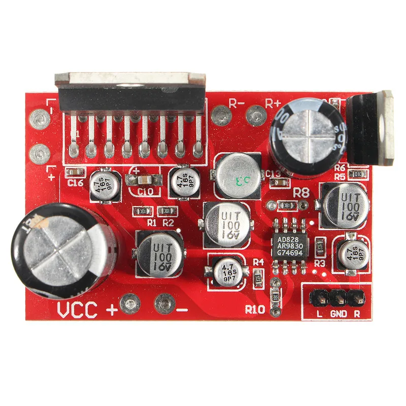 Qual1PC DC 12 В TDA7379 38 Вт+ 38 Вт стерео усилитель доска W/AD828 предусилитель супер чем NE5532 электрический модули плат