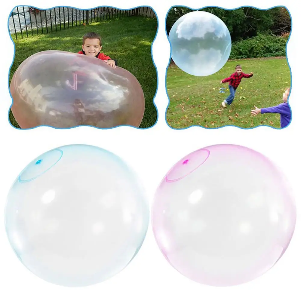 

Fun Children Outdoor Beach Ball Soft Rubber Balls Air Water Filled Stress Bubble Balls Blow Up Balloon Toy For birthday party