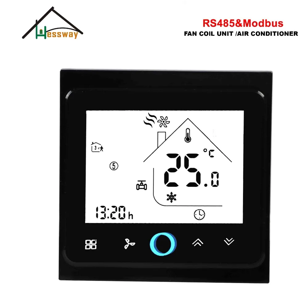 HESSWAY 4 трубный 2 фанкойл Цифровой комнатный термостат modbus RS485 для охлаждения
