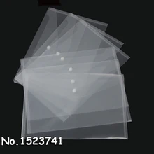 10 шт. офисный A4 папка для документов прозрачный Пластик Сгущает Кнопка закрывающаяся папка объекты файловых систем, офисные и школьные принадлежности