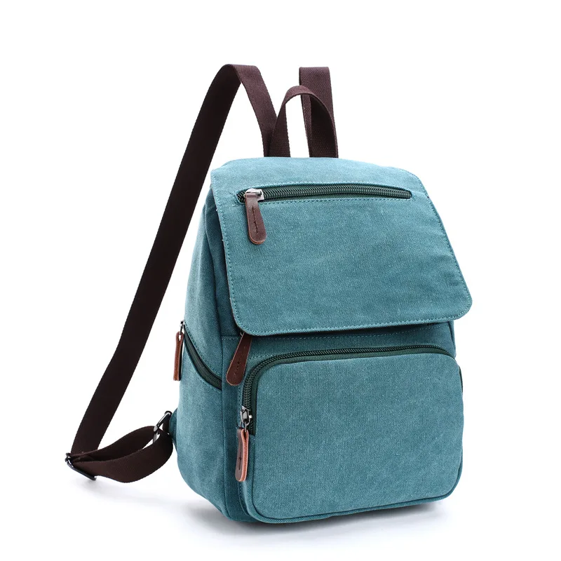 Рюкзак ZHIERNA для девочек, женская сумка на плечо, Одноцветный холщовый простой моющийся рюкзак, практичный рюкзак унисекс для улицы и отдыха - Цвет: Grass green