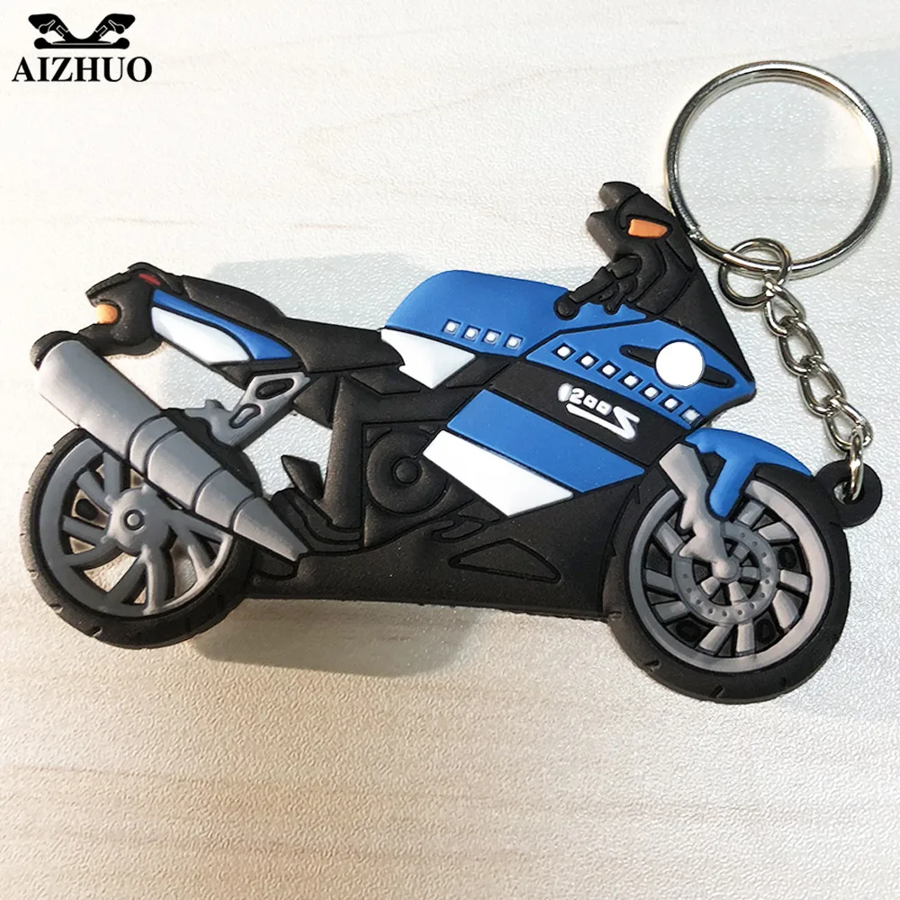 Motorcycle Accessories Keychain Keyring Cool Hot Selling Gift Key Chain Soft Rubber Motorcycle Key Ring For BMW S1200 With LOGO