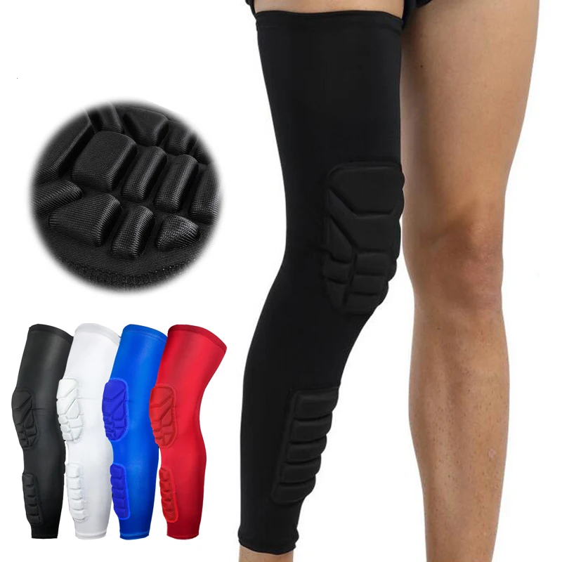 

Long Basketball Knee Pads Running Leg Sleeve Calf Knee Brace Support Protector Ski/Snowboard Sport Kneepad Football Shin Guard