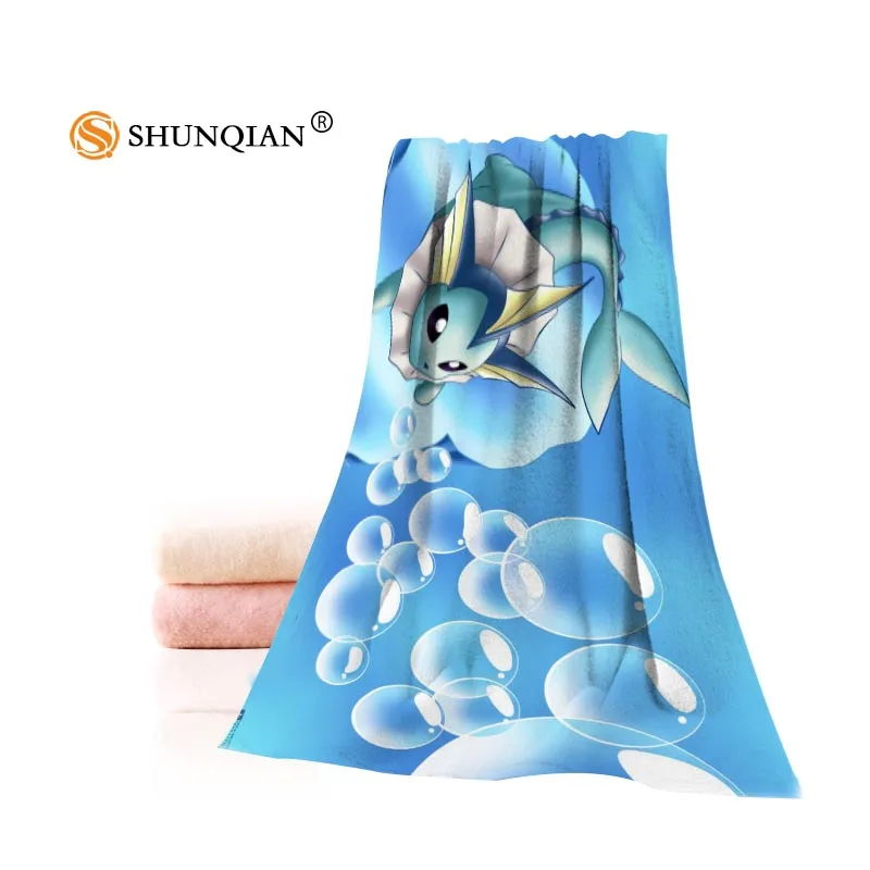 Заказное полотенце с покемоном напечатанное хлопковое лицо/банные полотенца из микрофибры ткань 35X75 см, 70X140 см полотенце для душа s - Цвет: 6