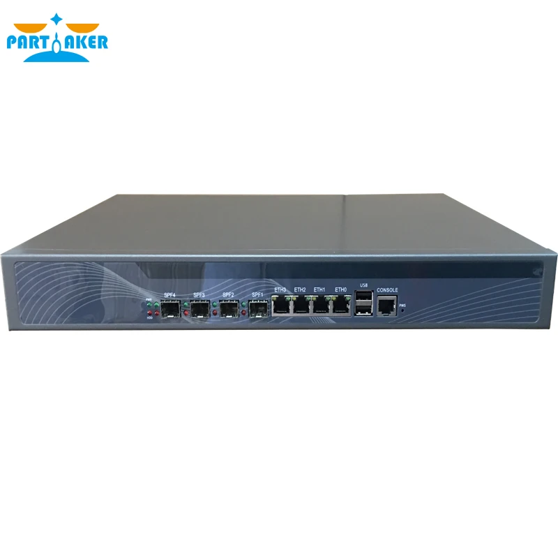 Firewall 1U case server router with 4 SFP intel i350 4*82574L Gigabit lan Intel Core i5 4430 3.0Ghz ROS Wayos etc 2G RAM 32G SSD