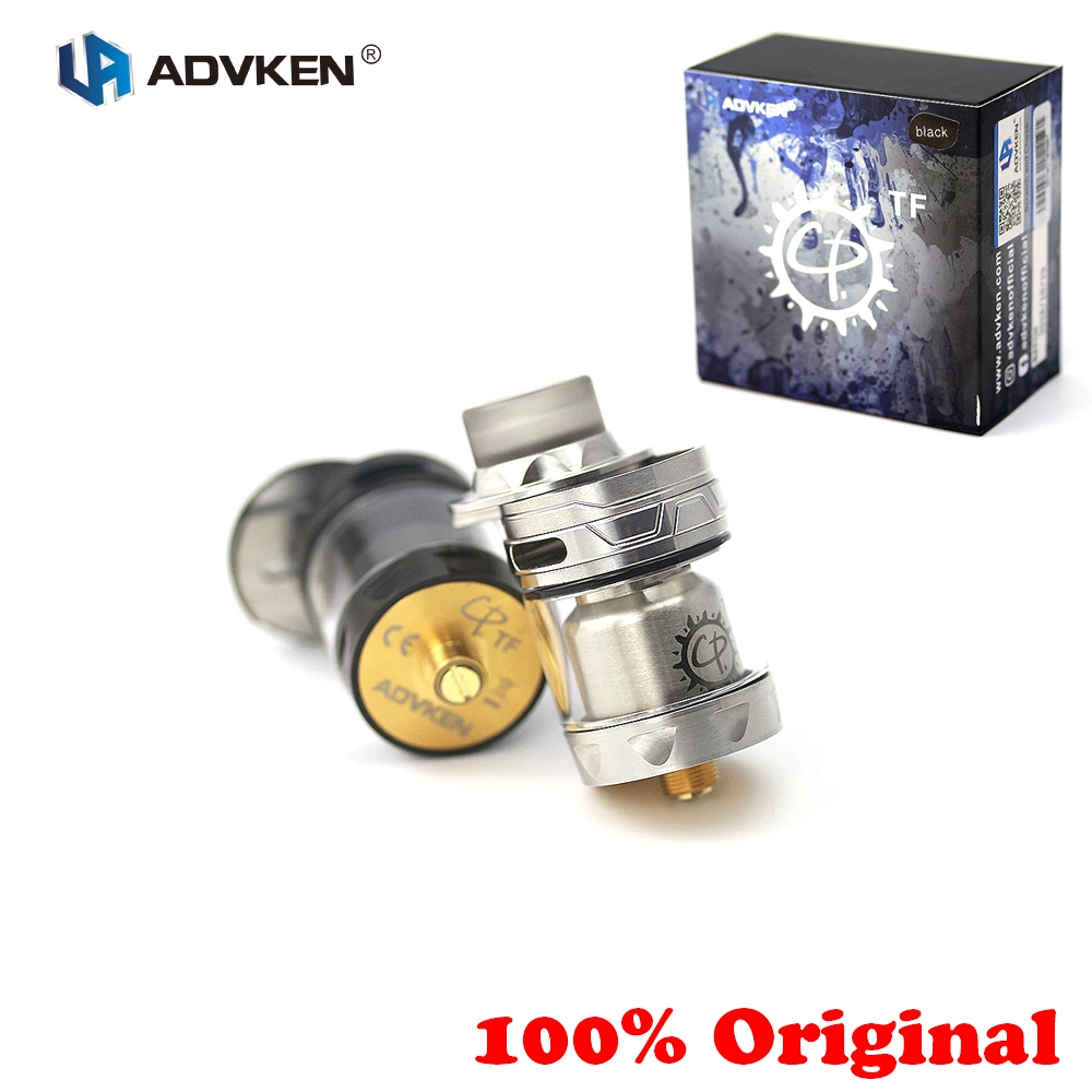 

100% Original Advken CP-TF RTA Tank 3ML/4ML CP TF RTA Atomizer Fit For 510 thread E Cigarette Box Mod Vaporizer