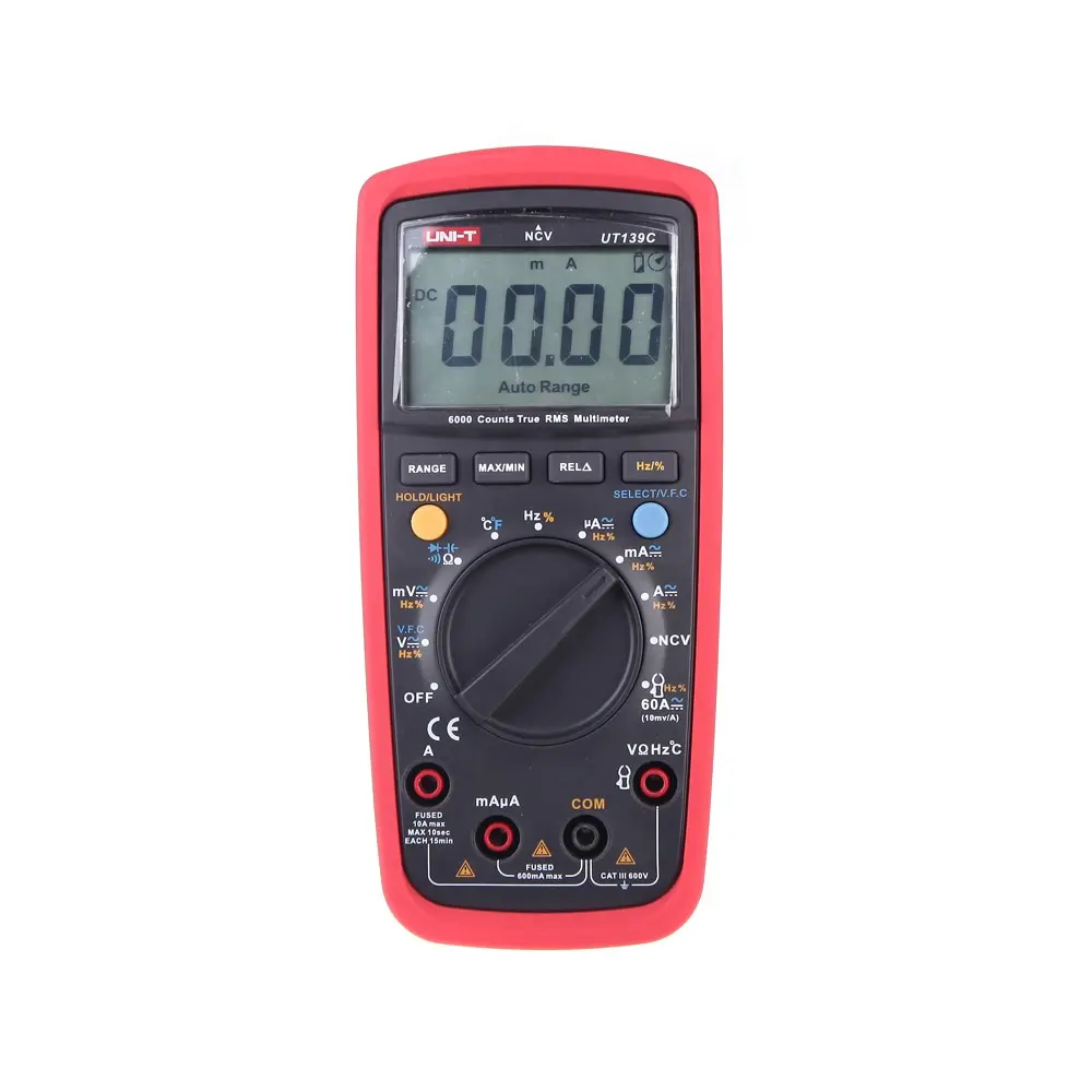 

UNI-T Digital Multimeters Portable AC/DC Voltage Meter Voltmeter AC Current Tongs Insulation Resistance Capacitance Diode Tester