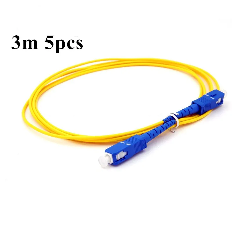 

QiaLan 3m SC UPC Simplex 2.0mm PVC Single Mode Fiber Patch Cable,Patch Cord, Optical Fiber Jumper SM SX SC Patchcord