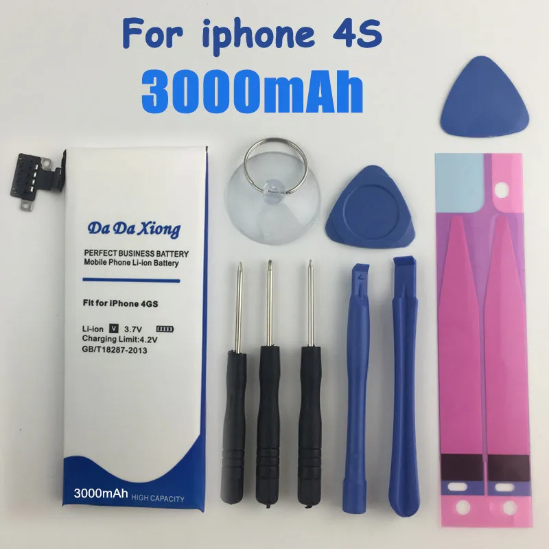 High Capacity 3000mAh Battery For Apple iPhone 4S for iphone4S battery with machine tools-in