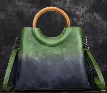 Роскошные сумки женские дизайнерские сумки из натуральной кожи винтажные Основные женские сумки через плечо сумка-мессенджер Повседневная Сумка-тоут сумки - Цвет: black green