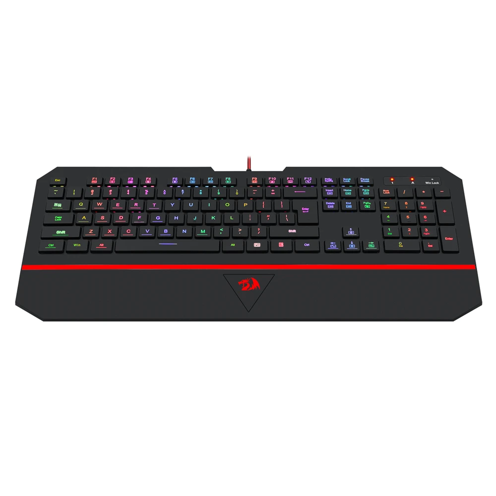 Игровая клавиатура K502 Redragon Kaeyboard RGB светодиодный Подсветка клавиатура 104 клавиша компьютерная игровая клавиатура SilentWrist