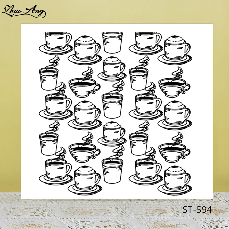 

Coffee Time Transparent Rubber Stamp/Seal for DIY Scrapbooking Photo Album Decorative Card Making Clear Stamp Supplies