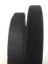 2Rolls/set 5cm*3m sew-on Hook and Loop fastener tape for clothing Black or White hook and loop fabric Straps not self adhesive clothing and self worth