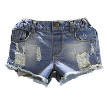 Летняя одежда шорты для маленьких девочек джинсовые шорты детские шорты с дырками для маленьких девочек, детская одежда, шорты для маленьких девочек
