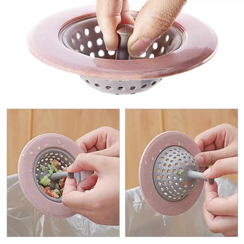 

Hoomall Practical Kitchen Strainer Sewer Filter Drainage Suckers Bathroom Sink Hair Tool Silicone sewer filter Kitchen Utensil