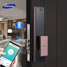 SAMSUNG Digital Fingerprint Bluetooth Door Lock Keyless SHP-DP738/SHP-DP739 EngLish Version Big Eurp Moritse english version big mortise black color samsung fingerprint digital door lock shs h705 fingerprint password key