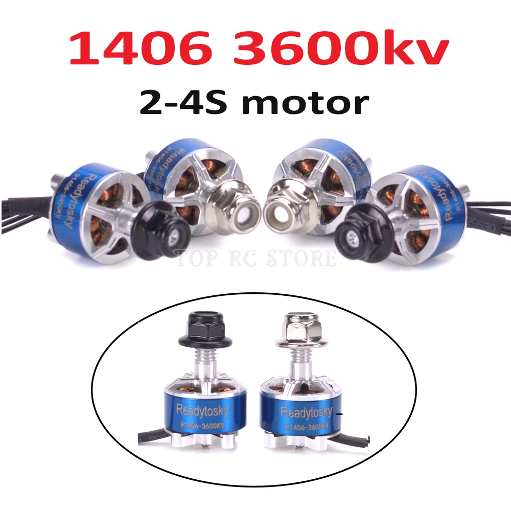 

2pcs / 4pcs New 1406 3600KV 2-4S CW CCW Brushless Motor for RC Models Quadcopter Frame FPV Racing Drone