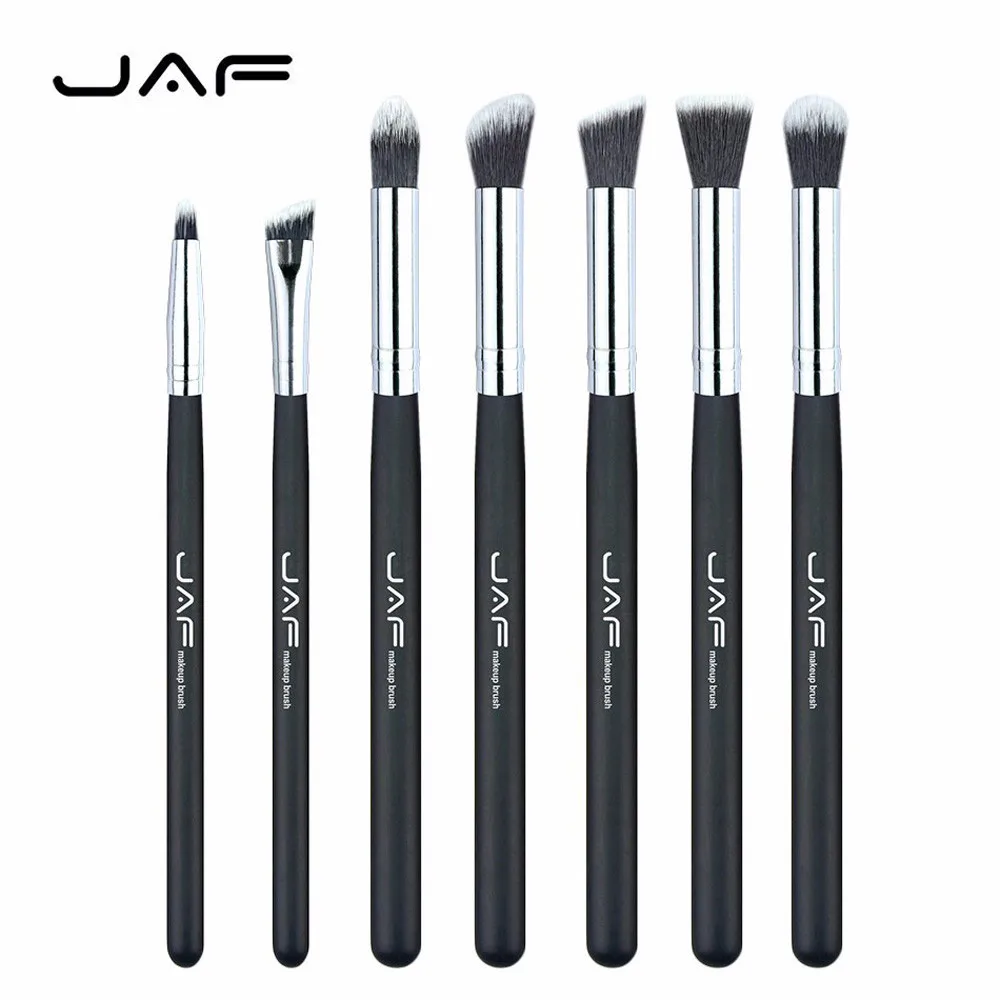 

JAF 7Pcs Makeup Brush Set Professional Eye Shadow Eyeliner Eyebrow Brush Eye Makeup Brushes Care Tool de30de25