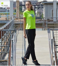 2 Pieces Yoga Sets Women Fitness Tracksuit O-Neck summer Patchwork T-shirts+ Sports Pants Running Gym Suit