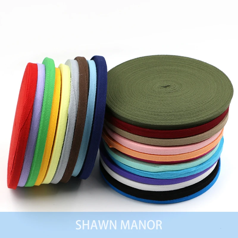 10MM Colored Twill Cotton bing Tape For Wrapping Clothes Or DIY