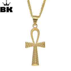 Ankh Подвеска из нержавеющей стали Египетские украшения Eternity египетский крест кулон и цепь для мужчин старинный ключ жизни цепи