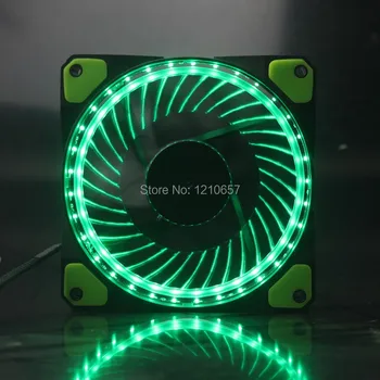 

1PCS Eclipse LED Case Fan 32 light 3pin 4Pin 12V 120x120x25mm Green