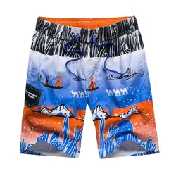 Модные для мужчин повседневное широкий пляж короткие брюки шорты для женщин высокое качество 2019 Drawstring Broadcloth W506