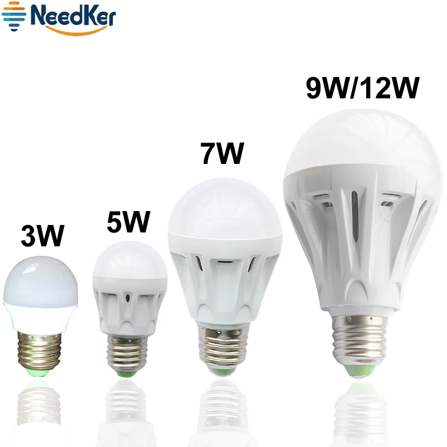 E27 светодиодная лампа 3 Вт 5 7 9 12 Светодиодная AC 110 В 220 в 240 SMD28355 SMD5730 теплый холодный