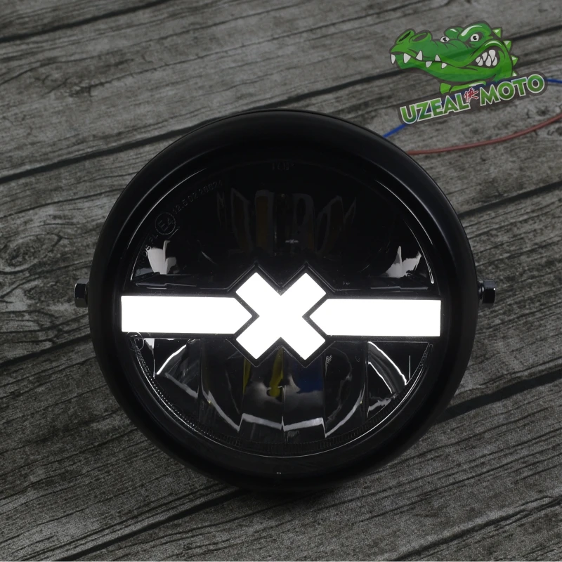  JUTE Universal Motorcycle modification Headlamp X-type LED head light superbright headlight - 33040708156