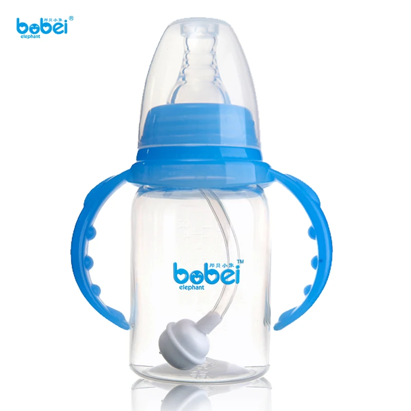 120 мл Новорожденные кормления стандартный размер бутылки молока с силиконовым герметичные соска соломы и ручка для 0-3 месяца младенцев