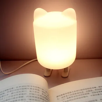 

Animal Model Energy Saving Rechargeable USB New Arrival Creative Rabbit Silicone LED Lamp Night Light Room Decoration #15