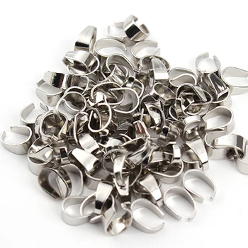 

100pc/lot Silver Color Filigree Jewelry Bails Necklace Pendant Connector Bail Beads Jewelry Findings Accessories Supplier F2046