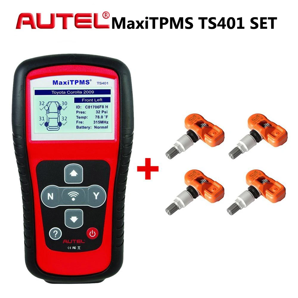 AUTEL MaxiTPMS TS401 TPMS сканирующий инструмент сканер универсальный датчик давления в шинах активатор инструменты для программирования 433/315 МГц Mx сенсор s