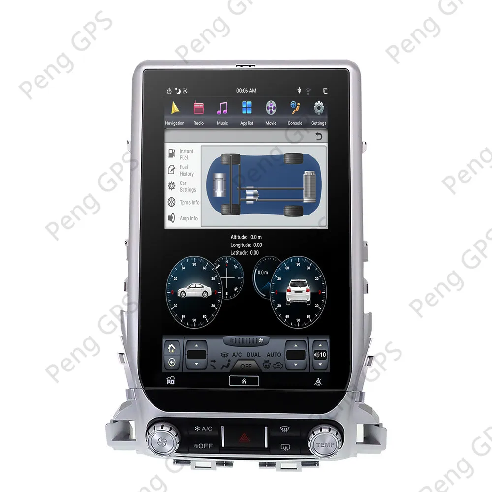 Flash Deal 4+64 Tesla style vertical screen Android 8.1 Car GPS Navigation For TOYOTA LAND CRUISER LC200 2016 2017 2018 19 headunit stereo 1