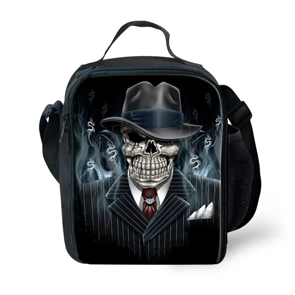 INSTANTARTS Панк 3D Grim Reaper принт мужская сумка для обедов для школьников ребенок мальчик девочка Lunbox хип хоп Azrael череп кулер дорожная сумка для еды - Цвет: C4186G