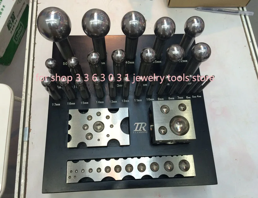 26pcs Jewelry Punch Set Big Size Pcnches and Block for Jewelry Making Silver Gold Plate FORMING