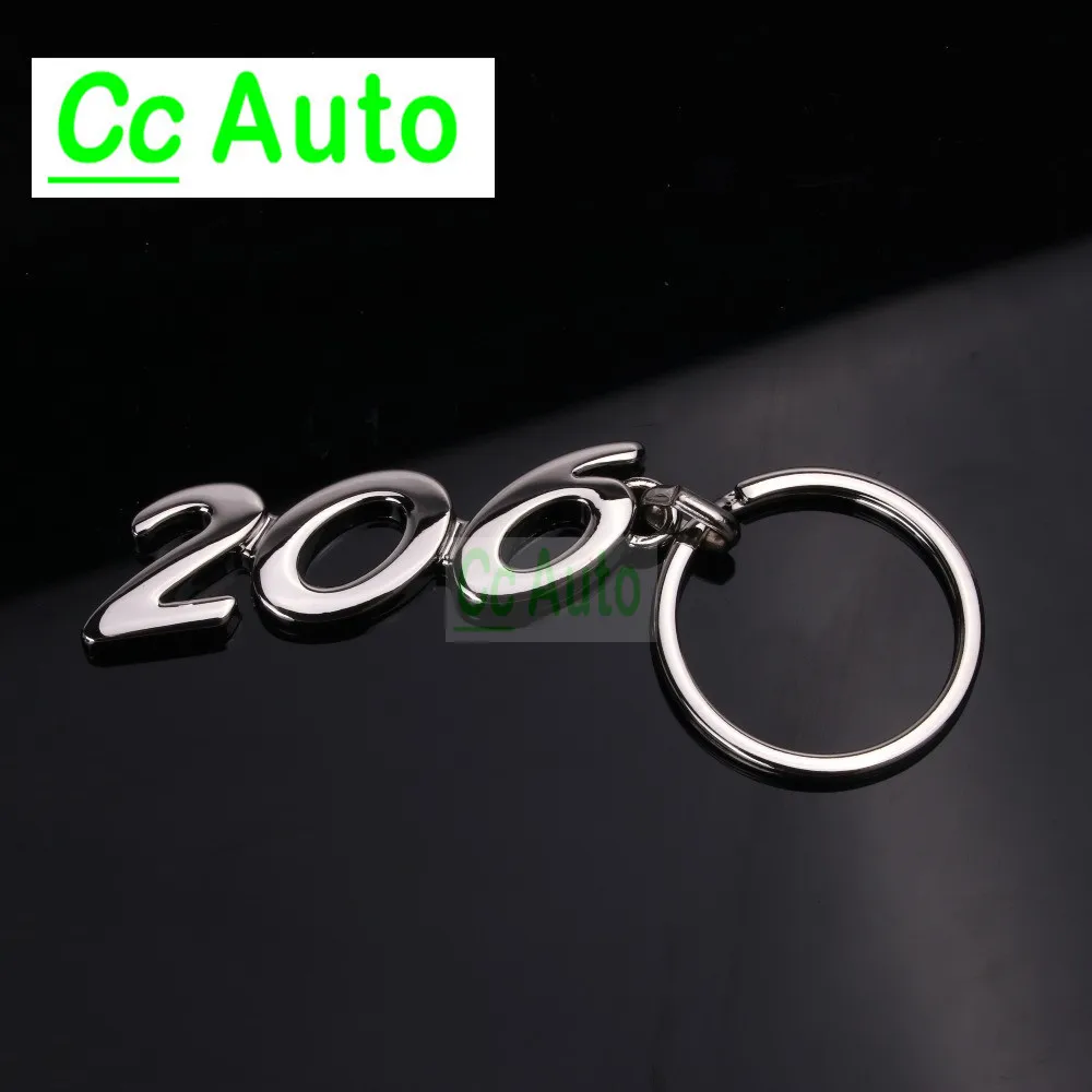 Fro 206 Кольцо для ключей для peugeot автомобильные брелки с логотипом 206 207 301 307 308 408 3008 508 брелок стайлинга автомобилей кольцо для ключей из сплава брелок для ключей - Название цвета: Fro 206