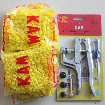 

25 colors Mixed color 1000 units sold T5 snap button 1.2cm button bag rain button garment accessories+a set of kam pliers