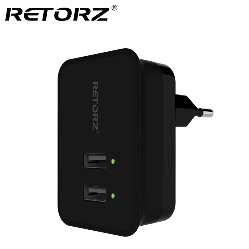 USB Зарядное Устройство DC 5 В 2.1A Dual Порты ЕС Plug с Голубой СВЕТОДИОДНОЙ Индикатор