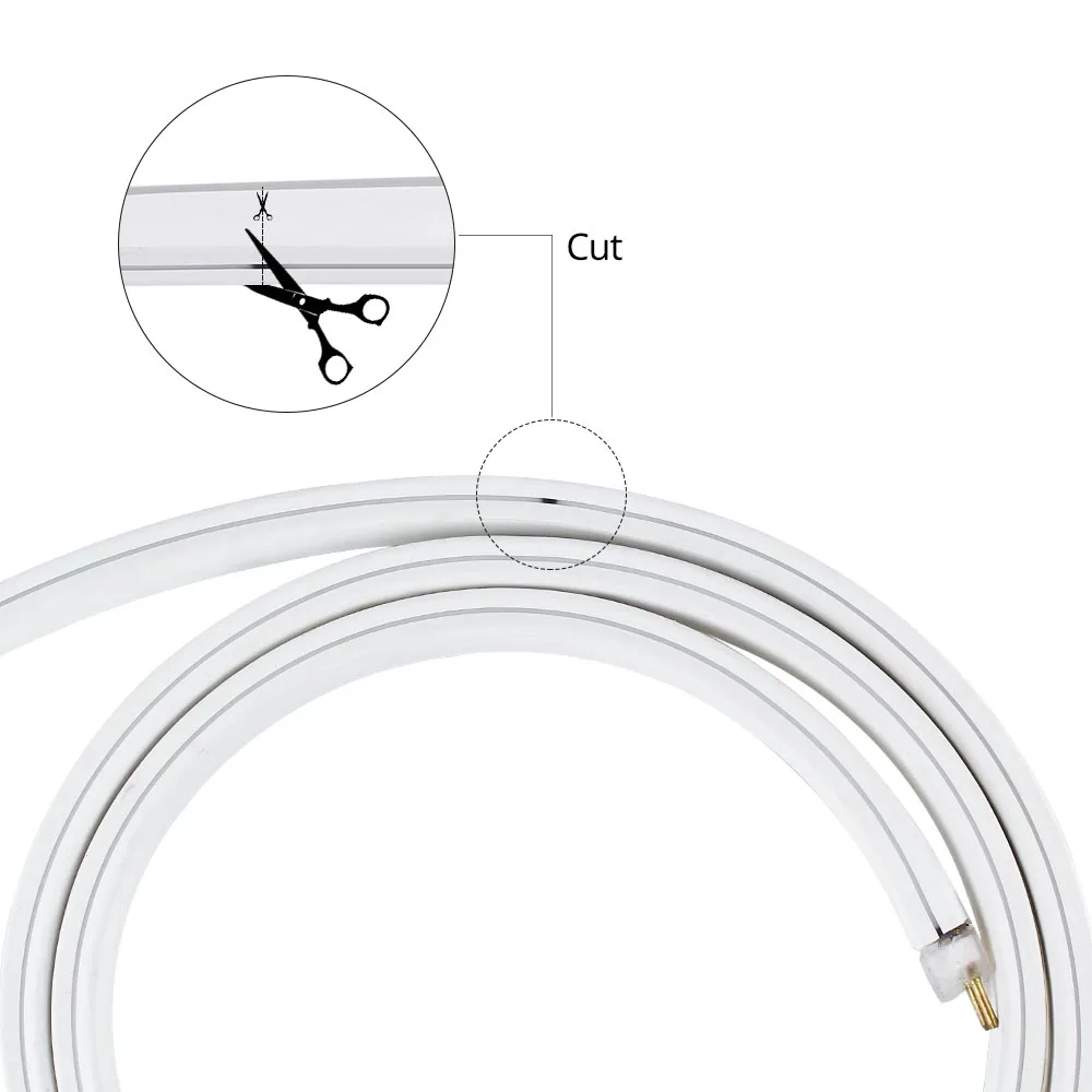 220V светодиодный неоновый светильник Водонепроницаемый Диодная лента лампа 1 м 2 м 3 м 5 м 2835 SMD гибкий светодиодный неон полосы для светодиодный вывеска трубки Строка светильник