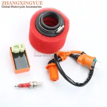 racing performance 6 pin AC CDI ignition coil 38mm air filter A7TC spark plug for