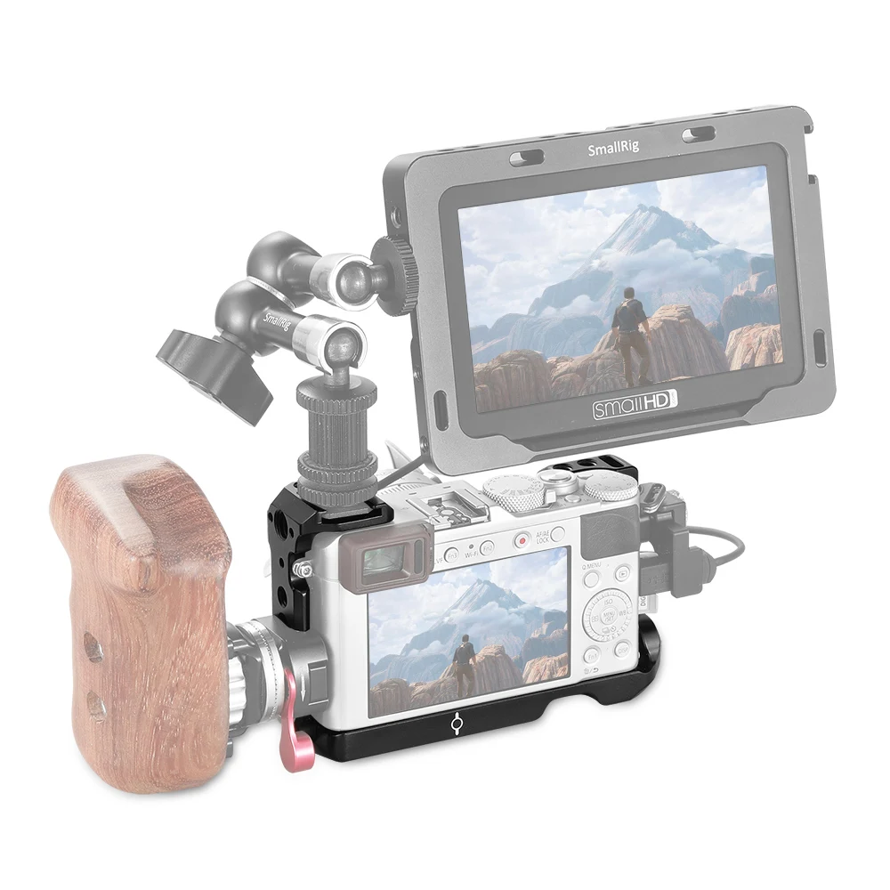 Клетка SmallRig LX100 для Panasonic Lumix LX100 клетка для камеры для крепления штатива быстросъемная Защитная клетка с Рельсом Nato-2198